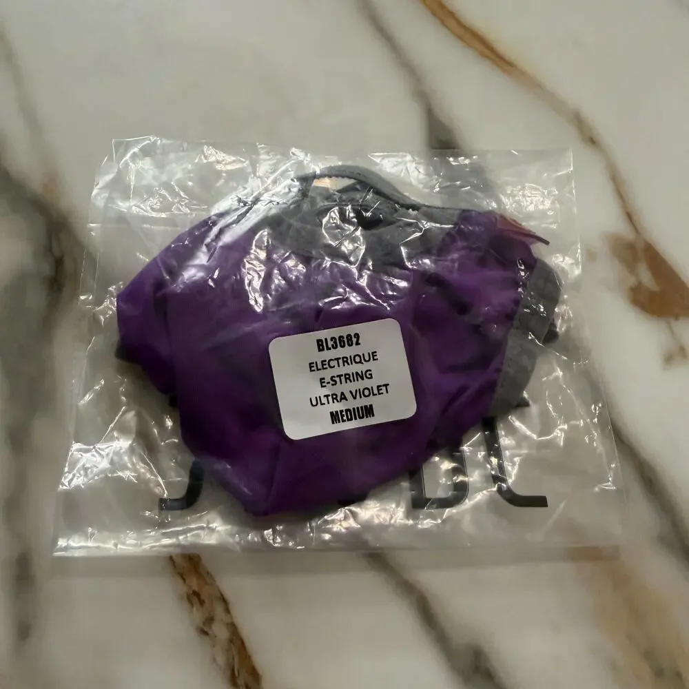 NEW Blanc Menswear BL3662 Electrique E-String Thong Color Ultra Violet Medium